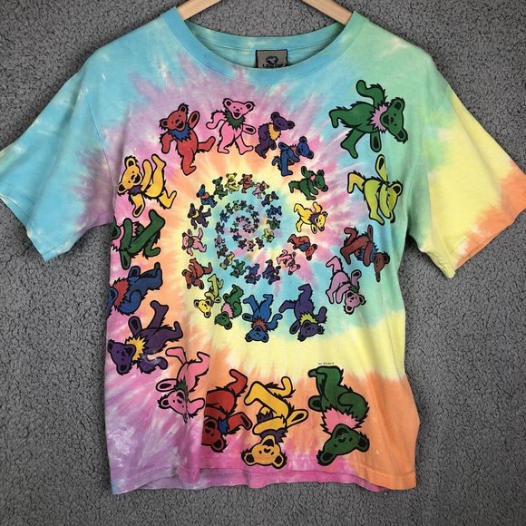 Liquid Blue Other - Vintage Grateful Dead T-Shirt Tye Dye Bears 1995 Liquid Blue Concert Band Sz S